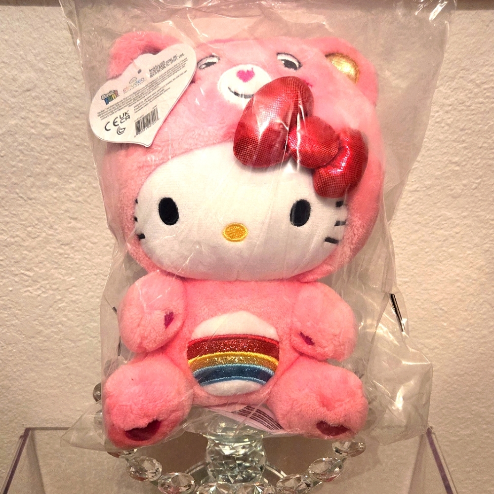 Hello Kitty / Care Bears Cheer Bear Plush • NEW